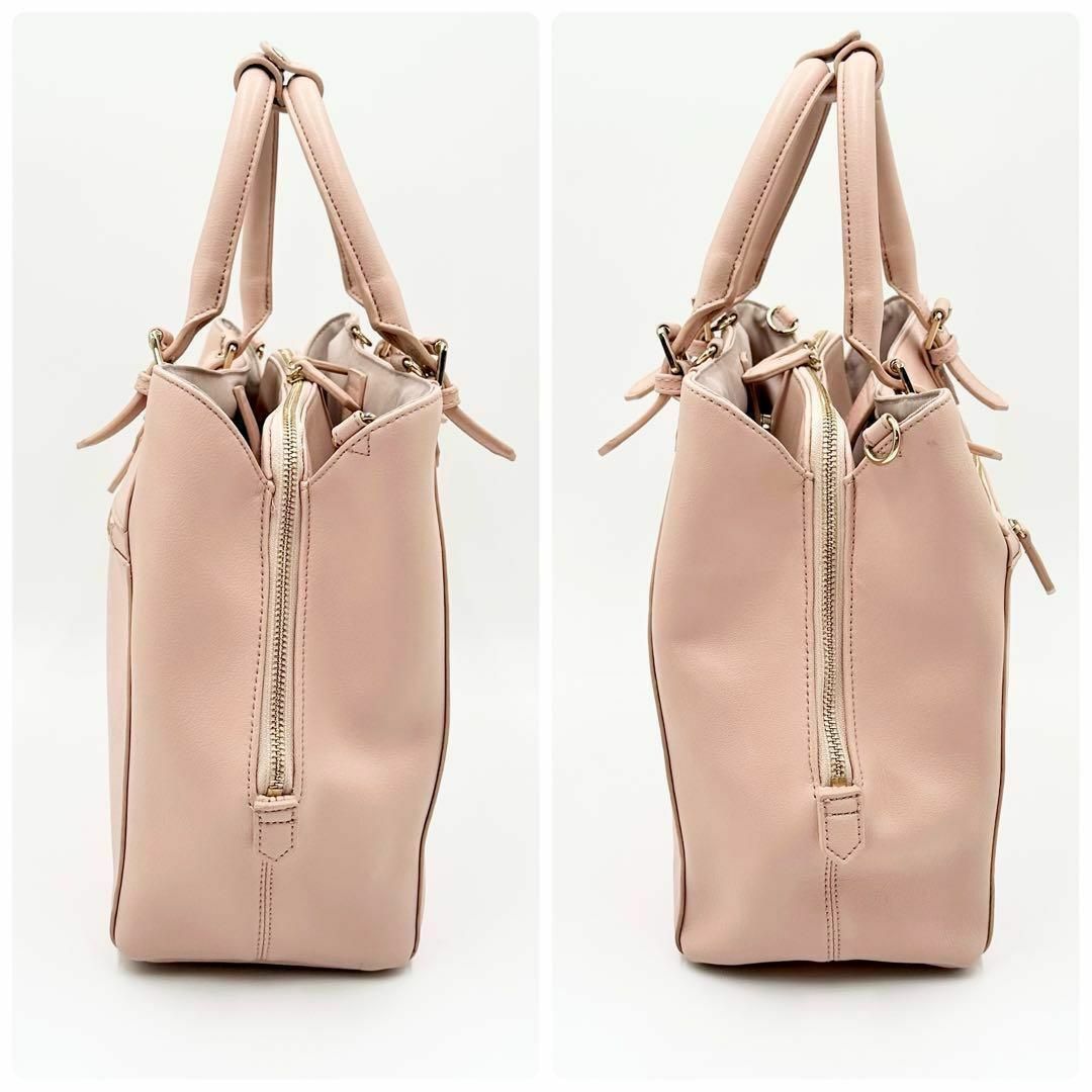 サマンサタバサ ショルダー トートバッグ 3way ロゴ 革 金具 美品