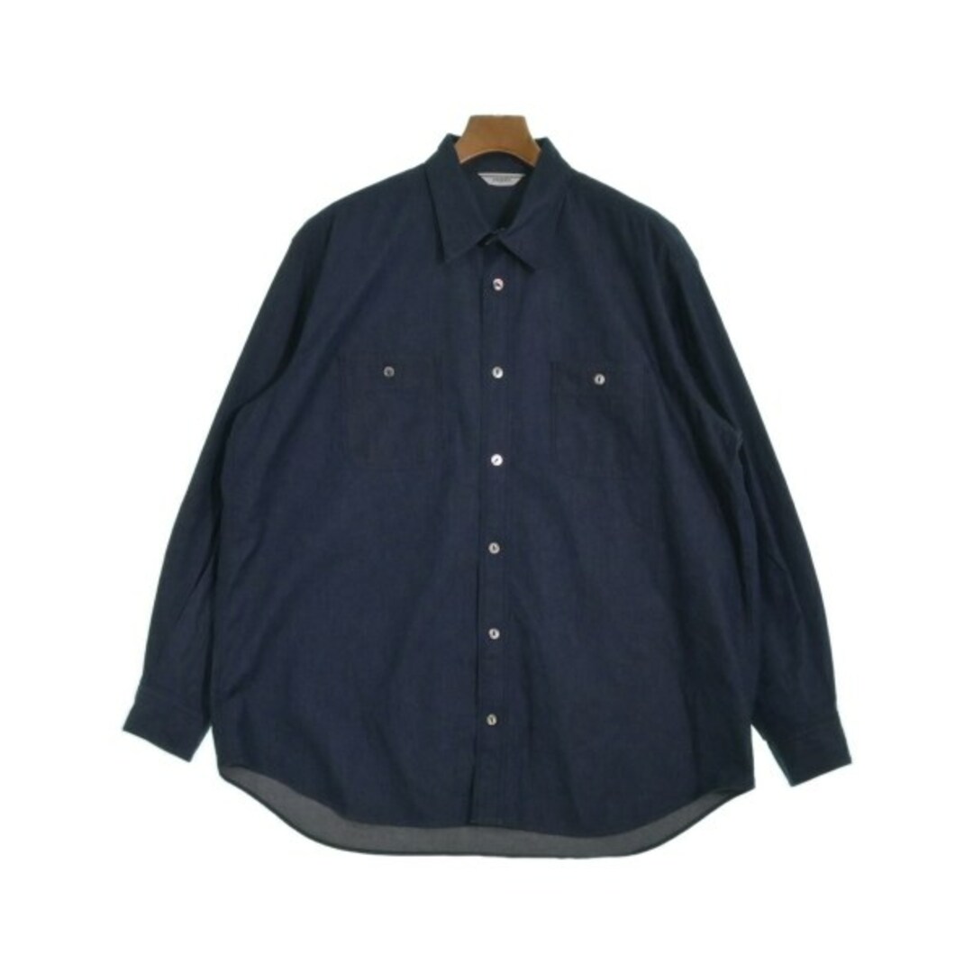 なし伸縮性FUJITO フジト カジュアルシャツ 2(M位) 紺