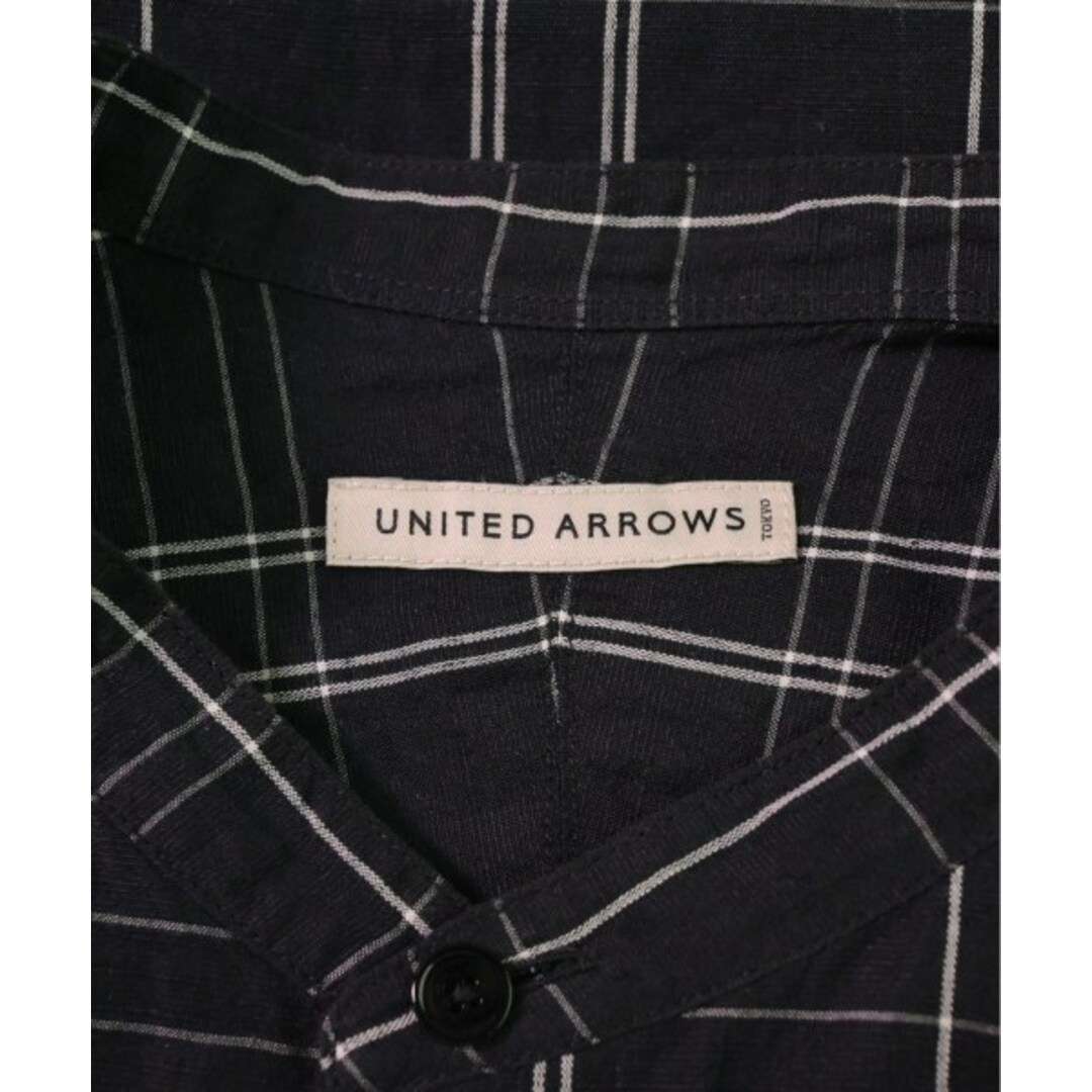 UNITED ARROWS カジュアルシャツ L 黒x白(チェック) 2