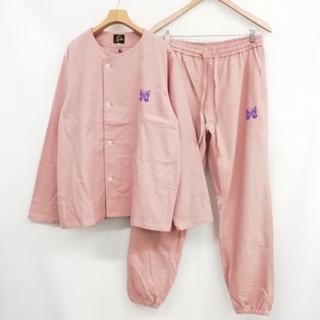 NS239 パジャマ セット シャツ ロング パンツ 収納袋付 S ピンク系