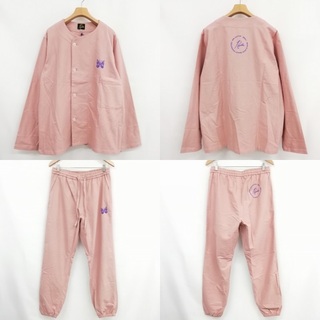 NS239 パジャマ セット シャツ ロング パンツ 収納袋付 S ピンク系