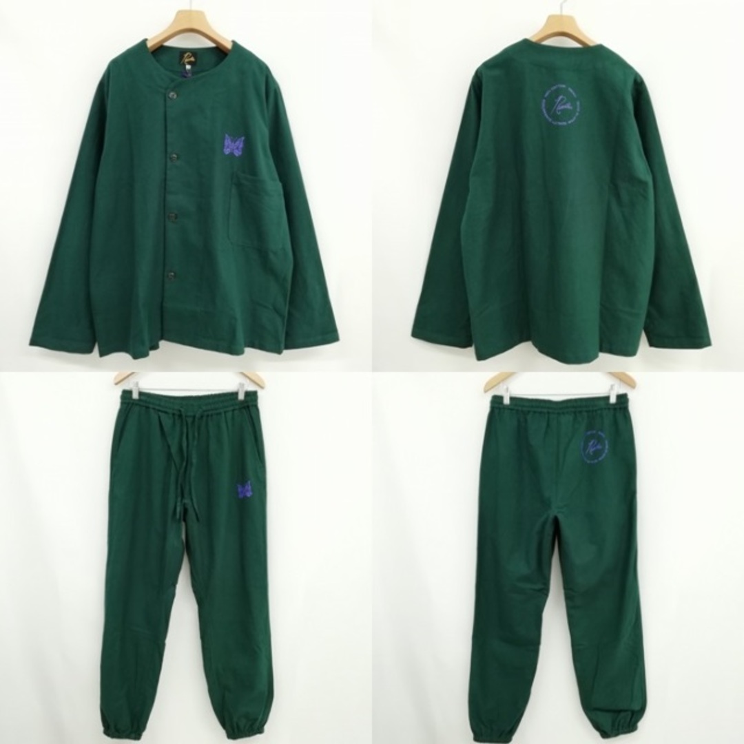 NS239 パジャマ セット シャツ ロング パンツ 収納袋付 S グリーン 1