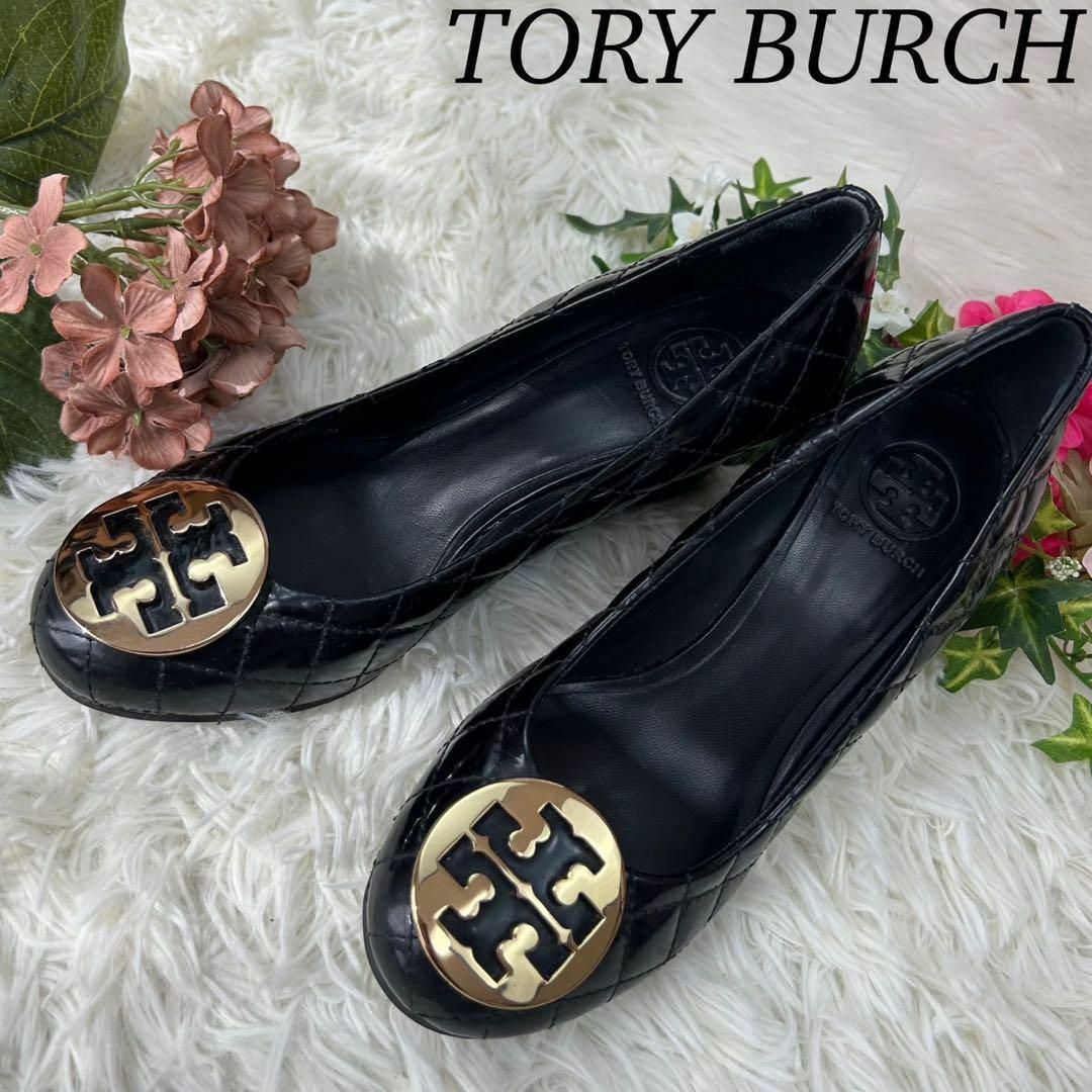 Tory Burch - トリーバーチ ブラック パンプス 靴 ロゴ レディース