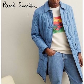 ポールスミス(Paul Smith)の新品 ポールスミス イタリア製 リバーシブル 中綿ベンチコート 大きめS 紺青系(その他)