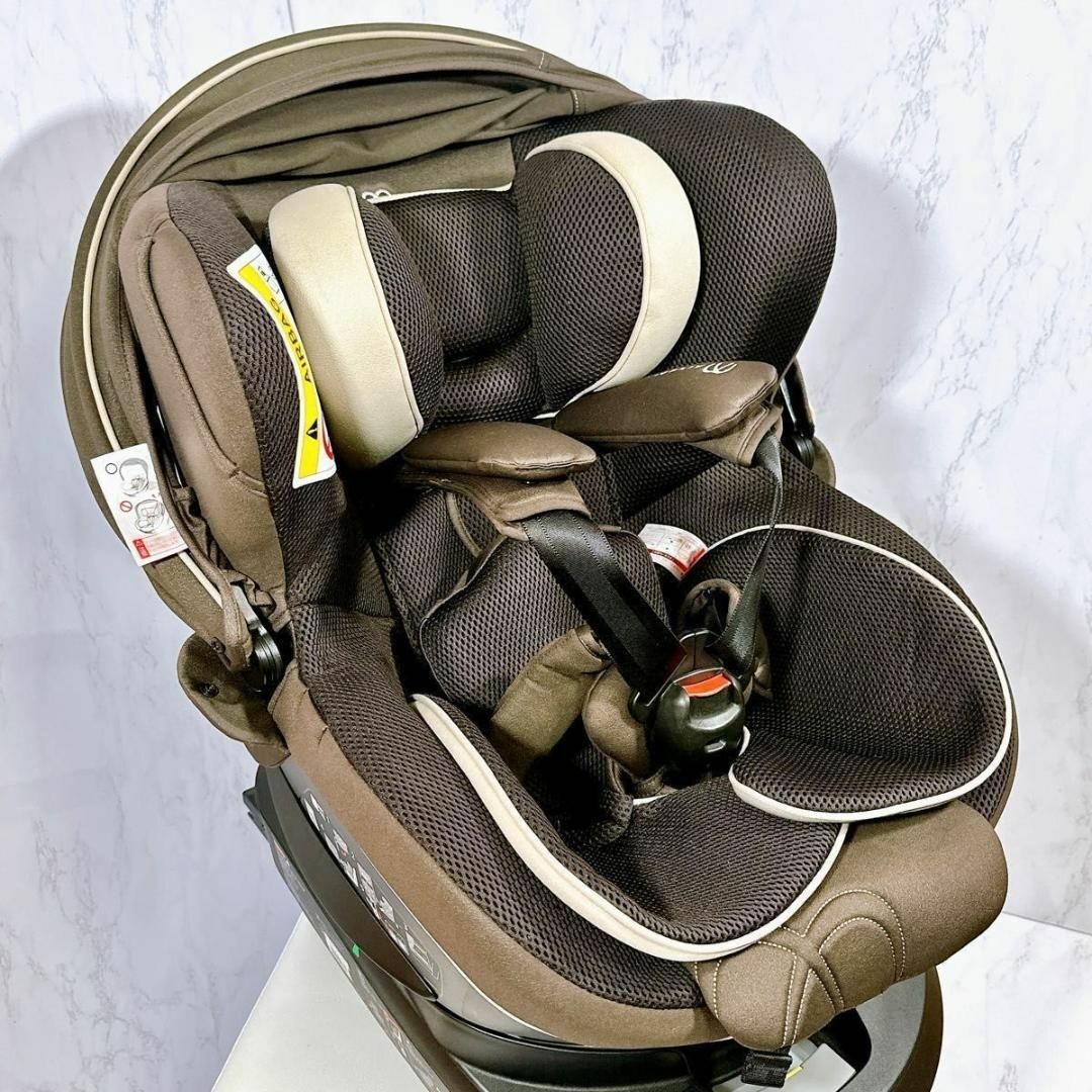 チャイルドシート isofix AILEBEBE BF921 エールベベ クルット5I グランス グランブラウン ISOFIX取付 チャイルドシート 車 回転式 ISOFIX取付 carmate - 2