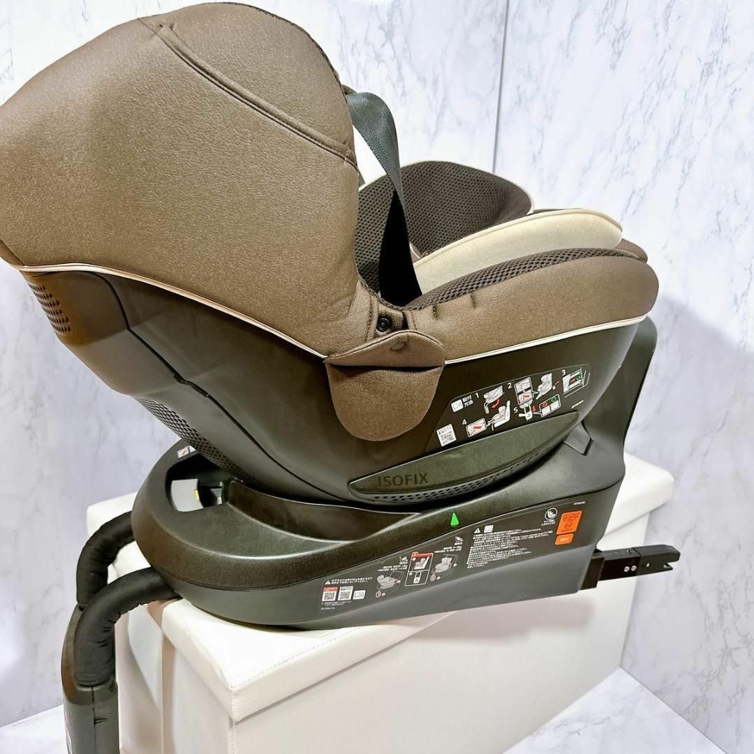 チャイルドシート isofix AILEBEBE BF921 エールベベ クルット5I グランス グランブラウン ISOFIX取付 チャイルドシート 車 回転式 ISOFIX取付 carmate - 7