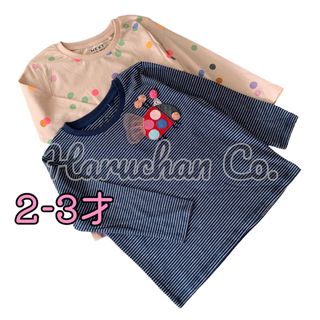 ネクスト(NEXT)の●未使用●2-3才　てんとう虫　ドット柄　ロンT セット(Tシャツ/カットソー)