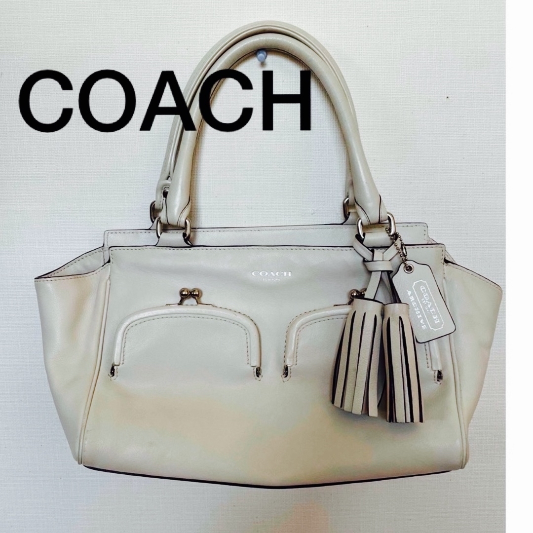 1度だけ使用しましたCOACH ハンドバッグ がま口 ワンショルダー