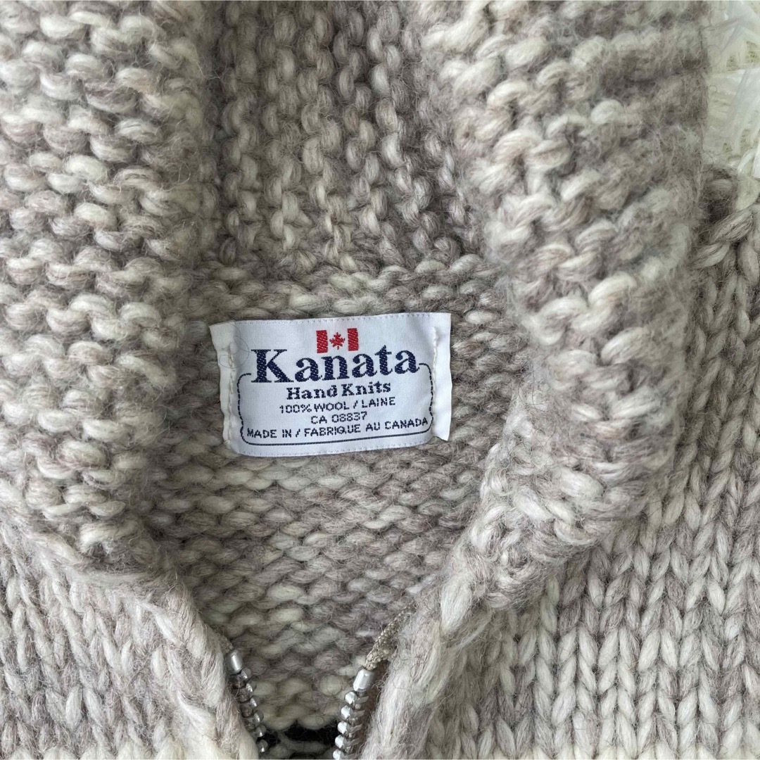 カナタ kanata カウチン トナカイ ニット ジップアップ セーター カナタ kanata カウチン トナカイ ニット ジップアップ セーター