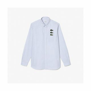 ラコステ(LACOSTE)の【ライトブルー】タイムラインクロックストライプオックスフォードシャツ(シャツ/ブラウス(長袖/七分))