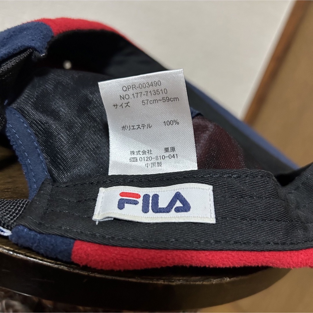 FILA(フィラ)のメンズ レディース FILAフィラ 古着フリースジェットキャップ 中国製 メンズの帽子(キャップ)の商品写真