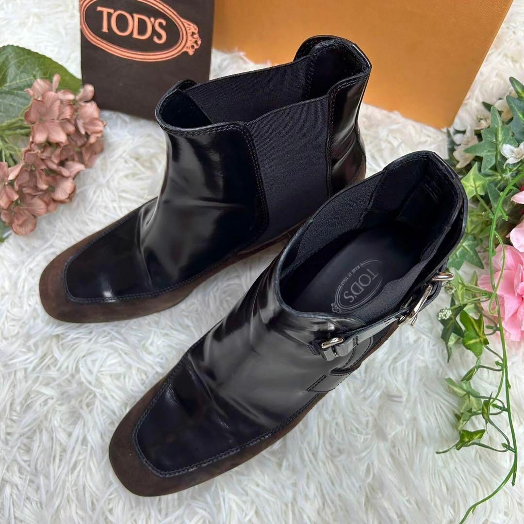 TOD'S トッズ 箱付き ショート ブーツ 靴 レザー レディース スエード 2