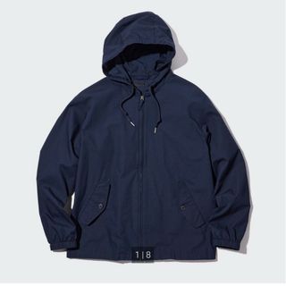 ユニクロ(UNIQLO)の【UNIQLO】美品　ユニクロ　ジャケット　パーカ　上着　羽織り　紺(マウンテンパーカー)