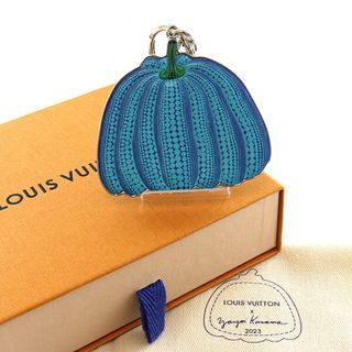 ルイヴィトン(LOUIS VUITTON)のルイヴィトン LOUIS VUITTON ポルト クレ パンプキン キーリング M01101 カーフスキン シルバーメタル ブルー＆シルバー 未使用(財布)