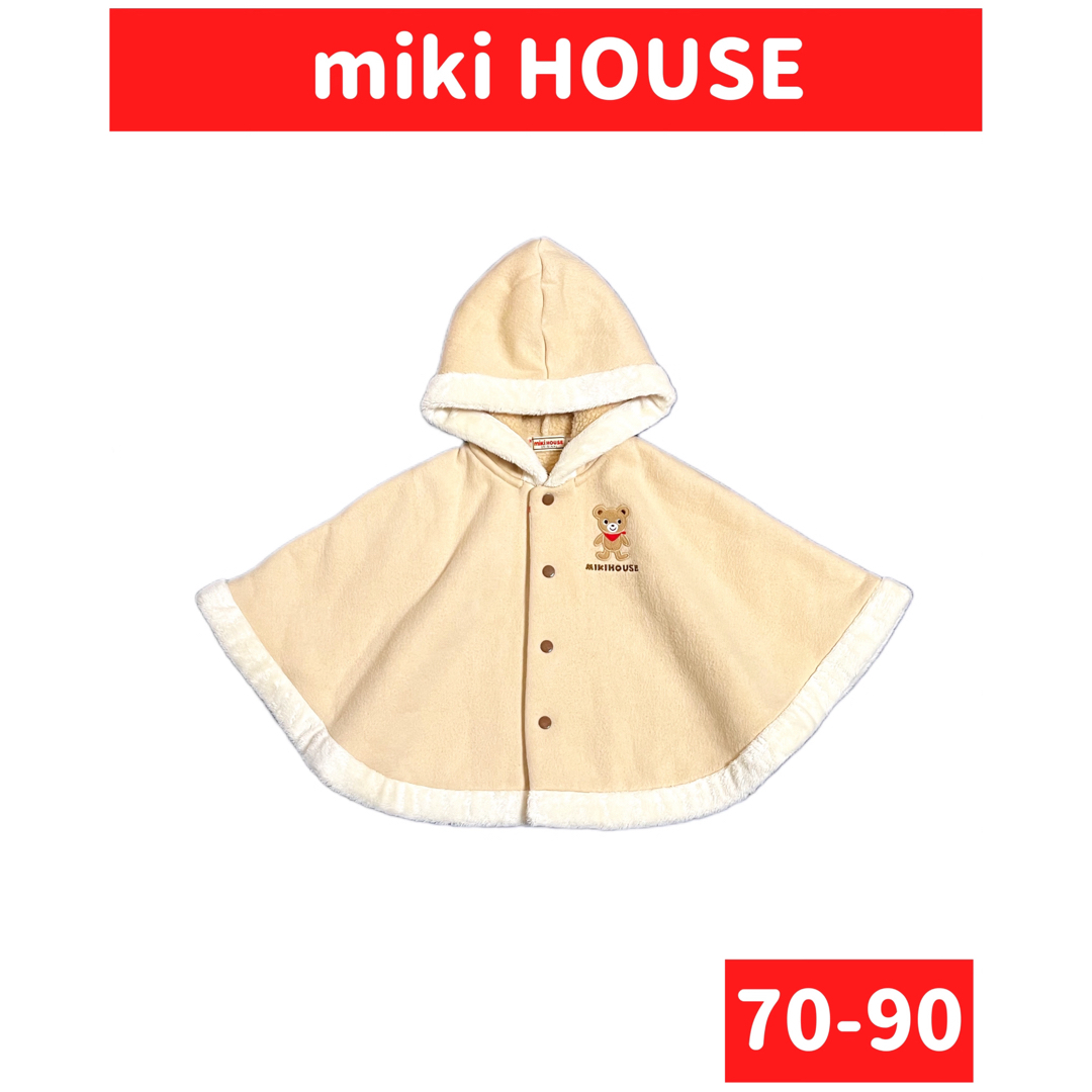 mikihouse(ミキハウス)のMIKI HOUSE/ミキハウス ポンチョ  コート sizeF(70-90) キッズ/ベビー/マタニティのベビー服(~85cm)(ジャケット/コート)の商品写真