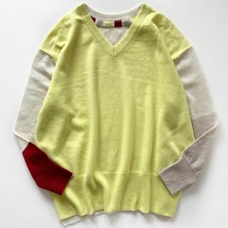 ツモリチサト(TSUMORI CHISATO)の極美品◆ツモリチサト◆近年モデル　カシミヤブロック配色プルオーバー　ニット(ニット/セーター)