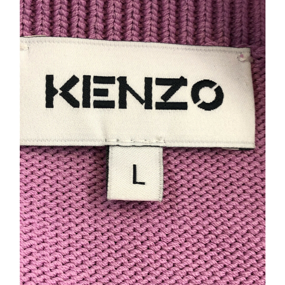 美品 ケンゾー KENZO インターシャニットセーター メンズ L 3