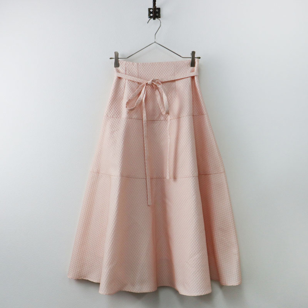 82ナイロン新品未使用 2023SS アミカ AMICA COUTURE SKIRT F/ピンク クチュールスカート ジャガード ジプソフィル柄 フレア【2400013539920】