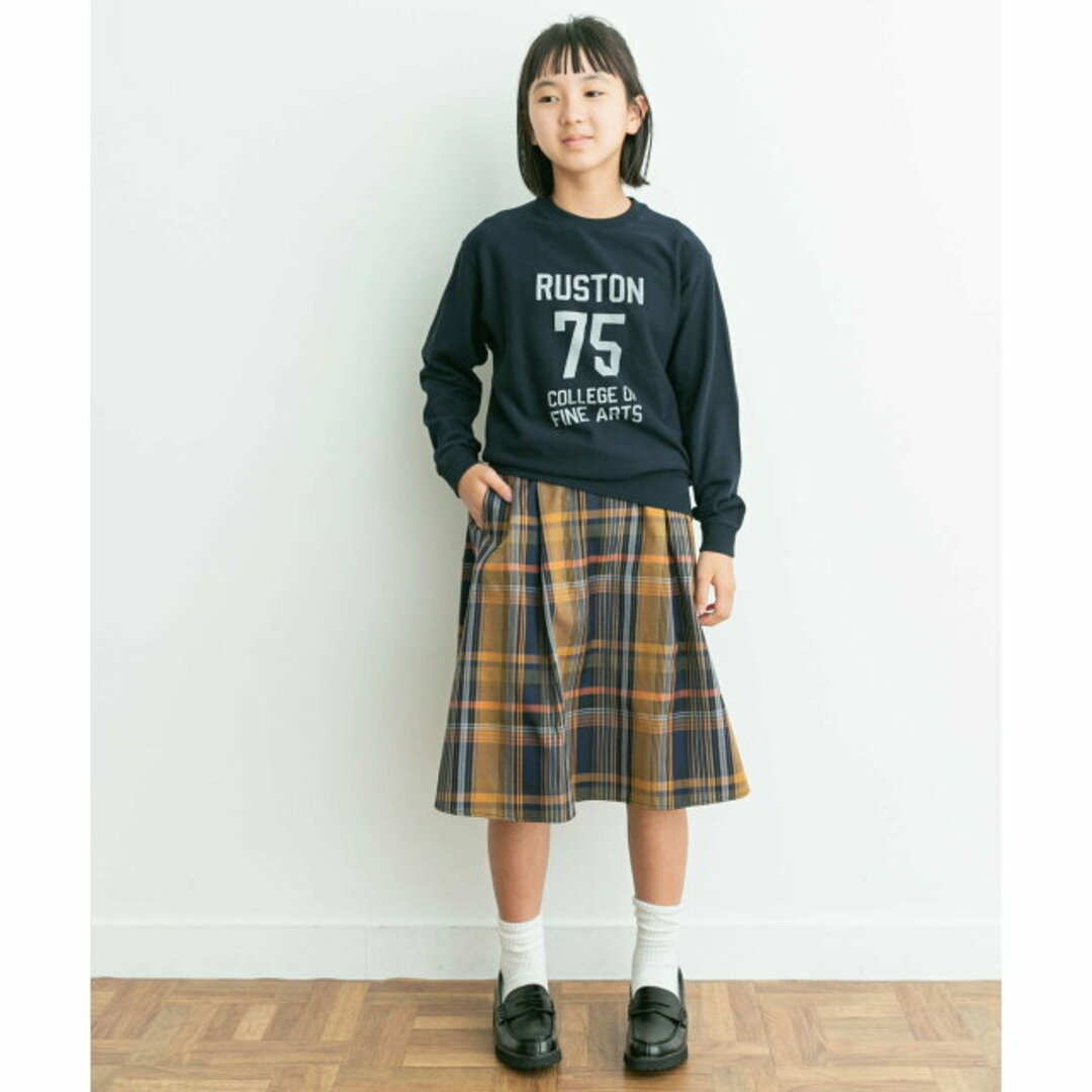 URBAN RESEARCH DOORS(アーバンリサーチドアーズ)の【NVY×ORG】『親子リンク』カラーチェックスカート(KIDS) キッズ/ベビー/マタニティのキッズ服女の子用(90cm~)(パンツ/スパッツ)の商品写真