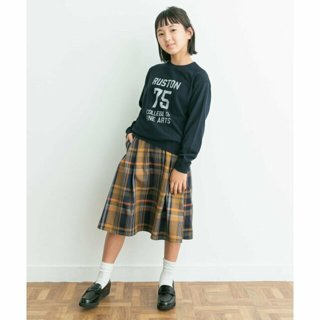 URBAN RESEARCH DOORS(アーバンリサーチドアーズ)の【NVY×ORG】『親子リンク』カラーチェックスカート(KIDS) キッズ/ベビー/マタニティのキッズ服女の子用(90cm~)(パンツ/スパッツ)の商品写真