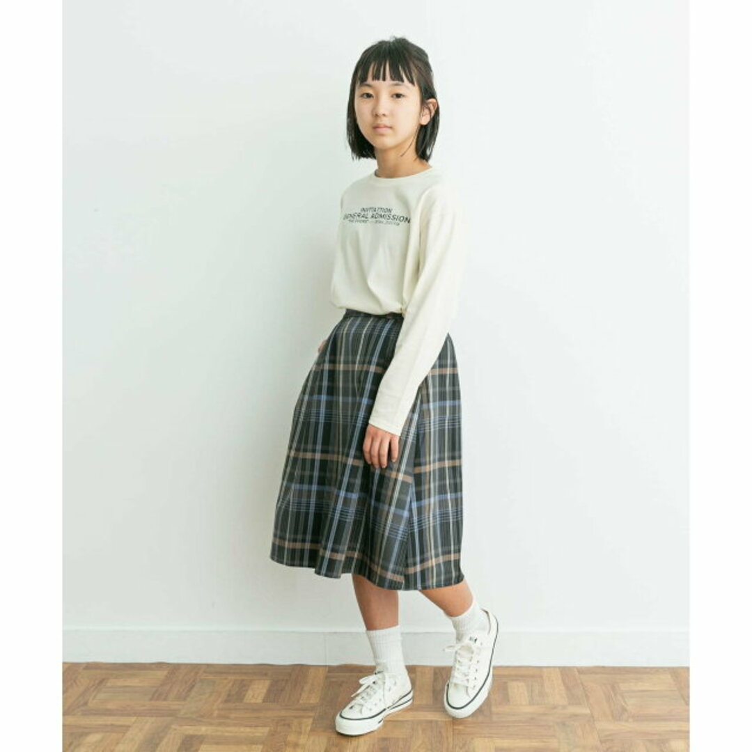 URBAN RESEARCH DOORS(アーバンリサーチドアーズ)の【NVY×ORG】『親子リンク』カラーチェックスカート(KIDS) キッズ/ベビー/マタニティのキッズ服女の子用(90cm~)(パンツ/スパッツ)の商品写真