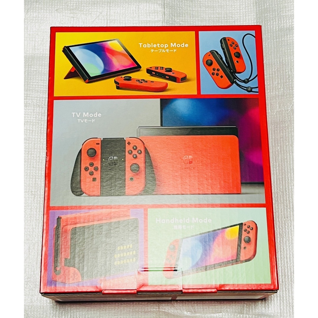 Nintendo Switch(ニンテンドースイッチ)のニンテンドースイッチ（有機ELモデル） マリオレッド　新品　未開封 エンタメ/ホビーのゲームソフト/ゲーム機本体(家庭用ゲーム機本体)の商品写真