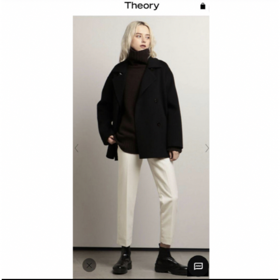 theory(セオリー)のtheoryセオリー00(S)新品タグ付きソフトウールパンツアイボリー秋冬 レディースのパンツ(カジュアルパンツ)の商品写真