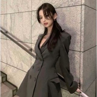 バブルス(Bubbles)のmelt the lady thick belt jacket onepiece(ミニワンピース)