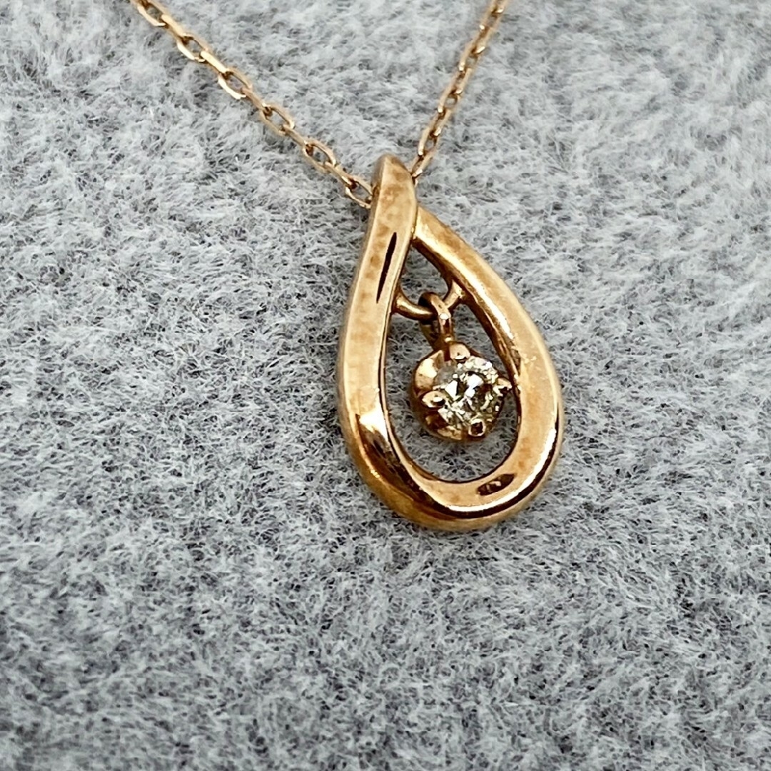 美品♪ カナルヨンドシー canal 4℃ しずくモチーフ K10ネックレス
