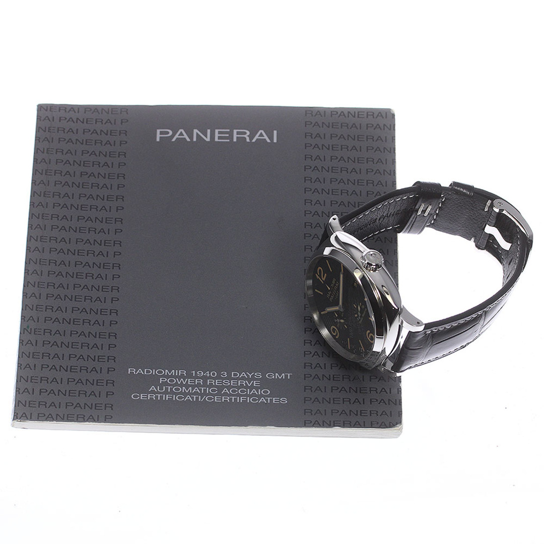 パネライ PANERAI PAM00628 ラジオミール 1940 GMT パワーリザーブ 自動巻き メンズ 良品 保証書付き_775804