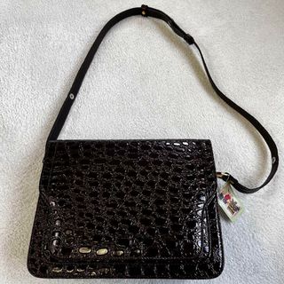 クロコダイル(Crocodile)の新品 レディース ショルダーバッグ クロコダイル 革 収納  ブラウン レザー(ショルダーバッグ)