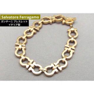 ◯ 極美品 Ferragamo フェラガモ  ダブルチェーン ブレスレット