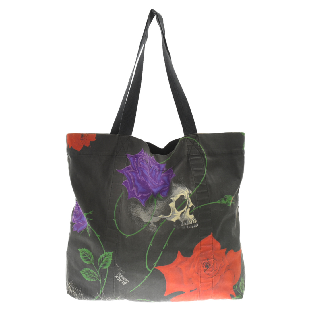 Yohji Yamamoto ヨウジヤマモト Skull & Rose Cotton Tote Bag スカル&ローズ コットントートバッグ HW-I10-033 ブラック