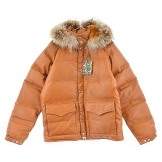 A BATHING APE アベイシングエイプ LEATHER CLASSIC DOWN JACKET レザーダウンジャケット ブラウン