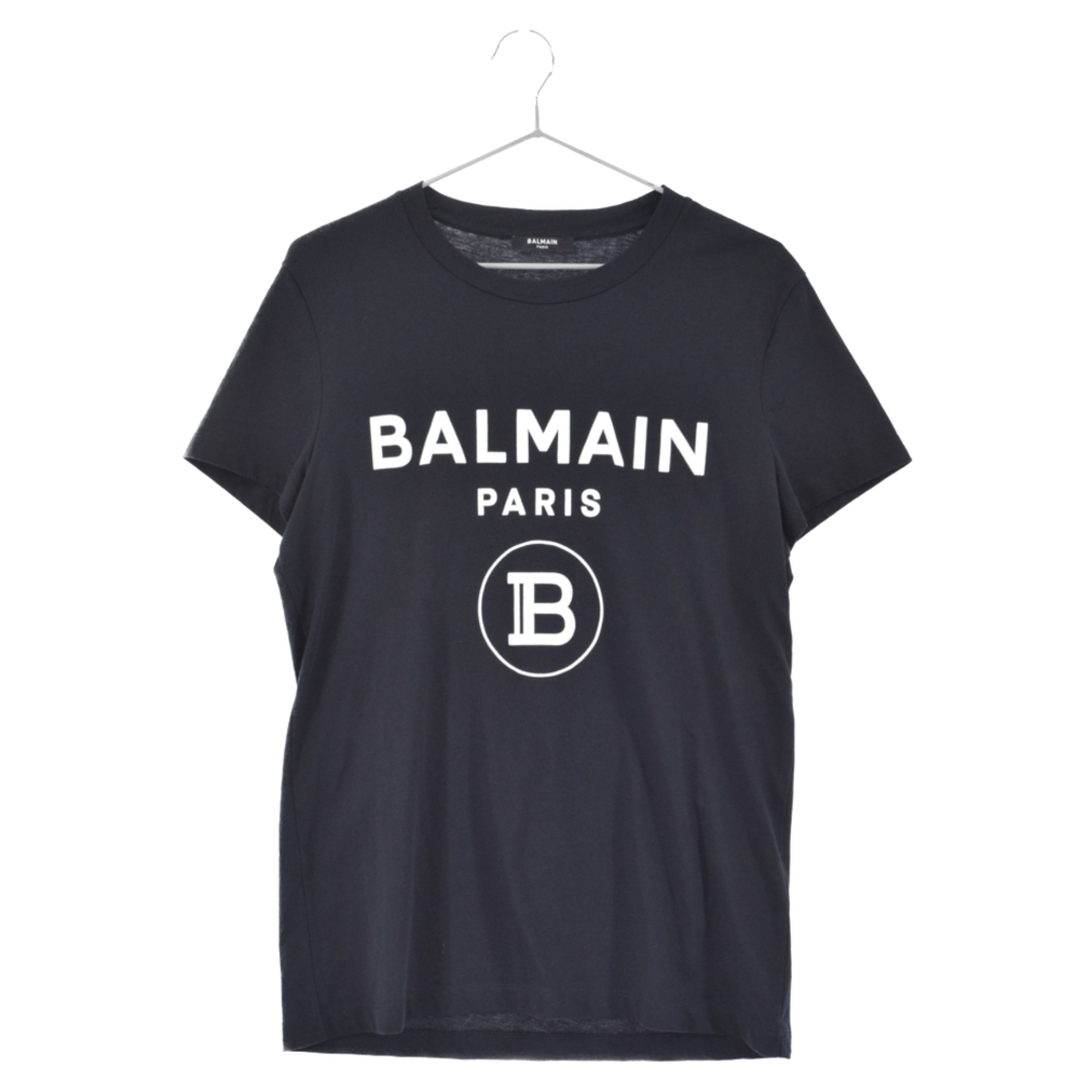 BALMAIN バルマン 20AW ロゴプリント クルーネック 半袖Tシャツ カットソー ブラッック
