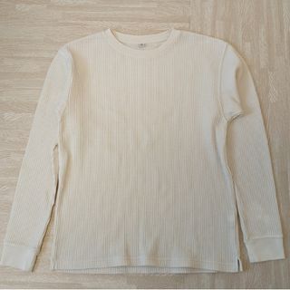 ユニクロ(UNIQLO)のワッフルクルーネックT（長袖）(Tシャツ/カットソー)