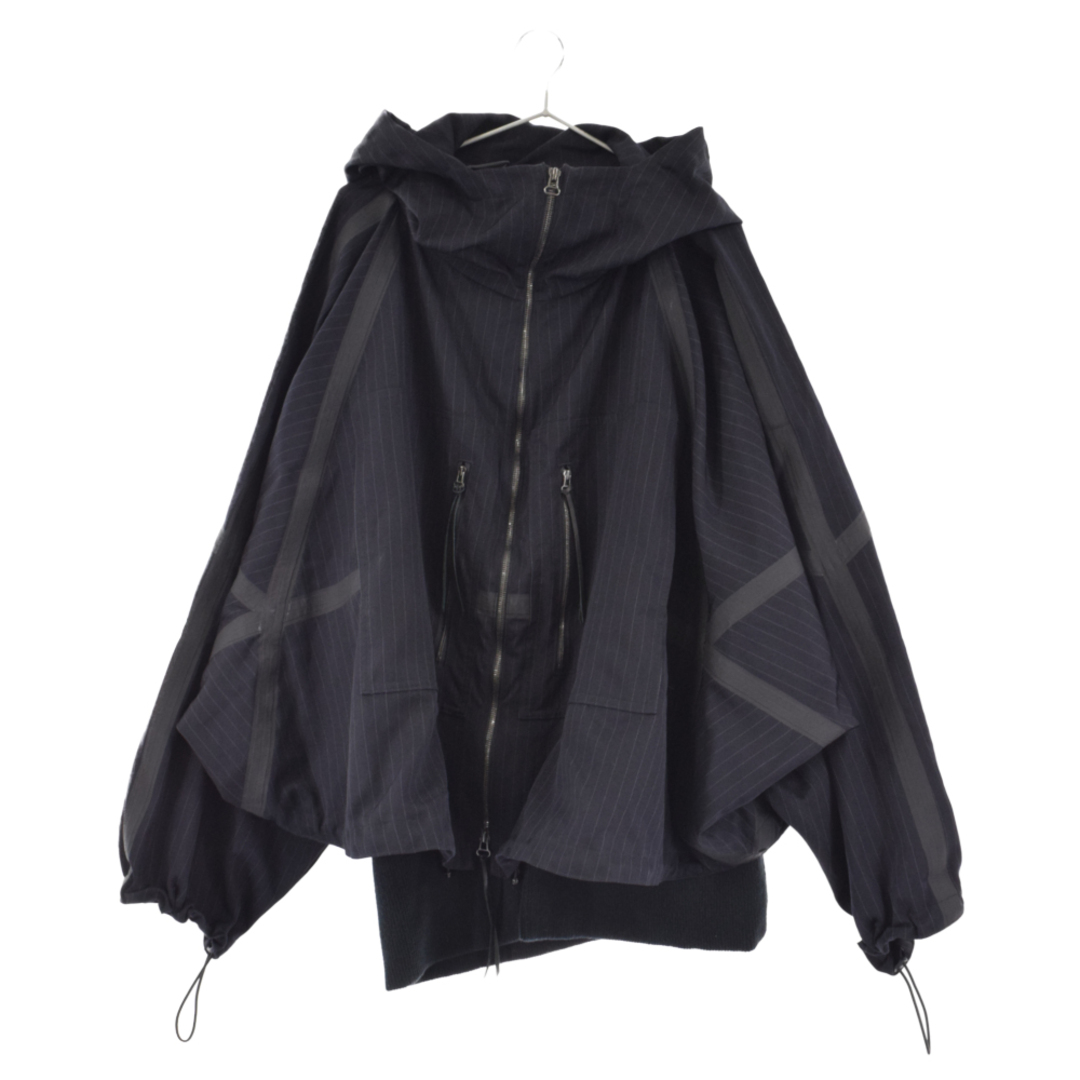 Graphpaper グラフペーパー 22AW×SOUMO Parachute Hooded Jacket 022-SJ-001-GP ジップアップ フーデット ジャケット ブラック