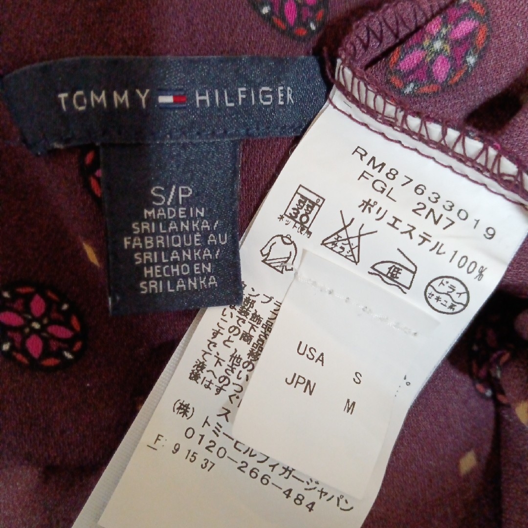 TOMMY HILFIGER(トミーヒルフィガー)の美品 M トミーヒルフィガー シャツ ワンピース チュニック レトロ レディースのワンピース(ひざ丈ワンピース)の商品写真