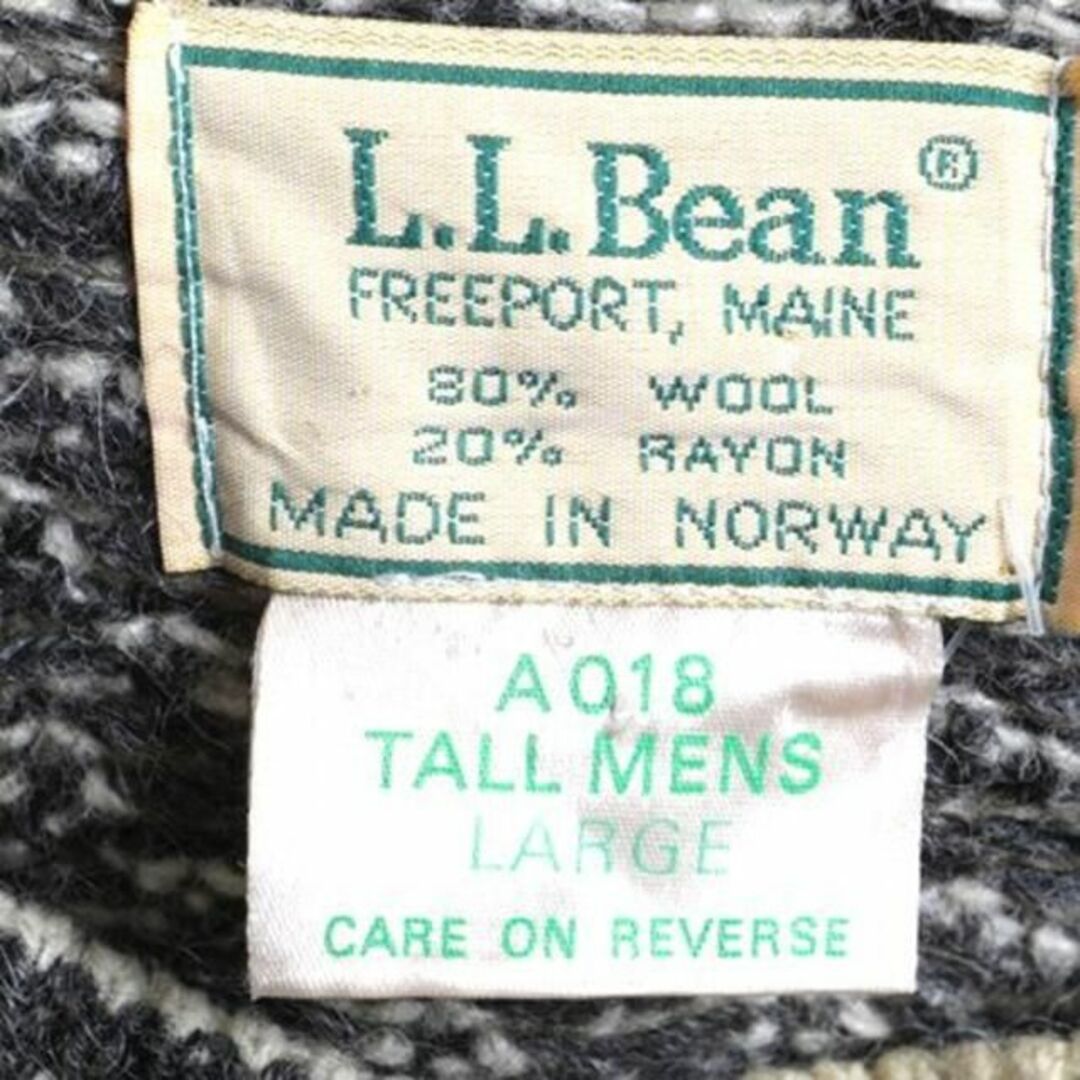 L.L.Bean - 80s ノルウェー製 エルエルビーン バーズアイ ウール