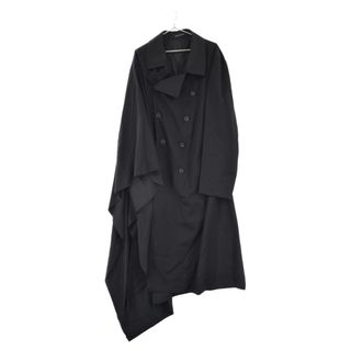 Yohji Yamamoto(Ys) ヨウジヤマモト コート サイズ:M 90s ウールギャバ ダブルジップ ロング コート MW-Y04-100 Ys for men ワイズフォーメン ブラック 黒 日本製 アウター ジャケット ブルゾン 【メンズ】