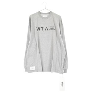 ダブルタップス(W)taps)のWTAPS ダブルタップス 23SS Long Tee ロゴプリント クルーネック 長袖Tシャツ カットソー グレー DESIGN 01 / LS(Tシャツ/カットソー(七分/長袖))