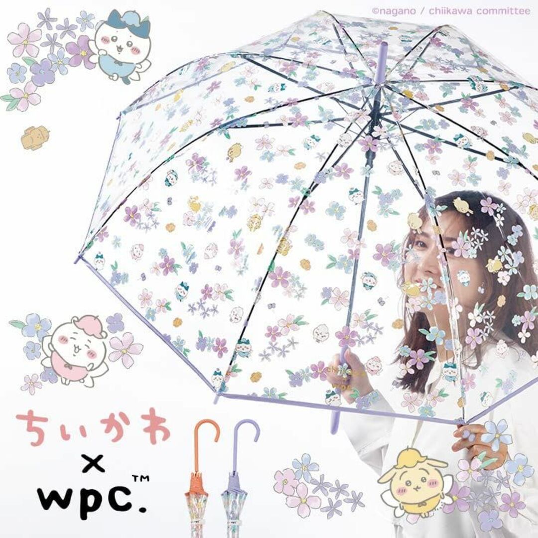 色:オレンジWpc. 雨傘 ちいかわ ビニール傘 妖精柄 オレンジ 61cm 2