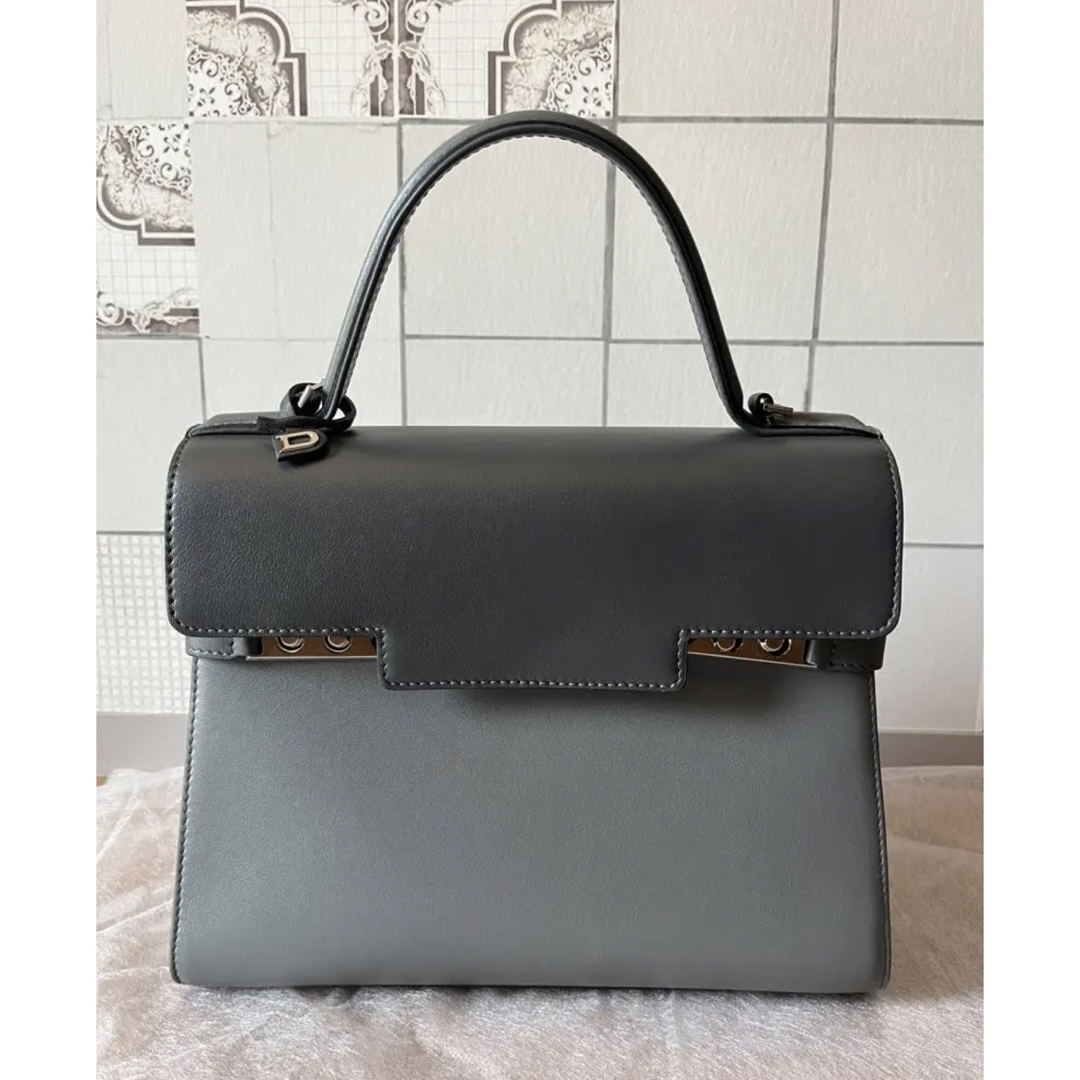 極美品　ケア済みDELVAUX タンペートMMグレー デルヴォー　デルボー