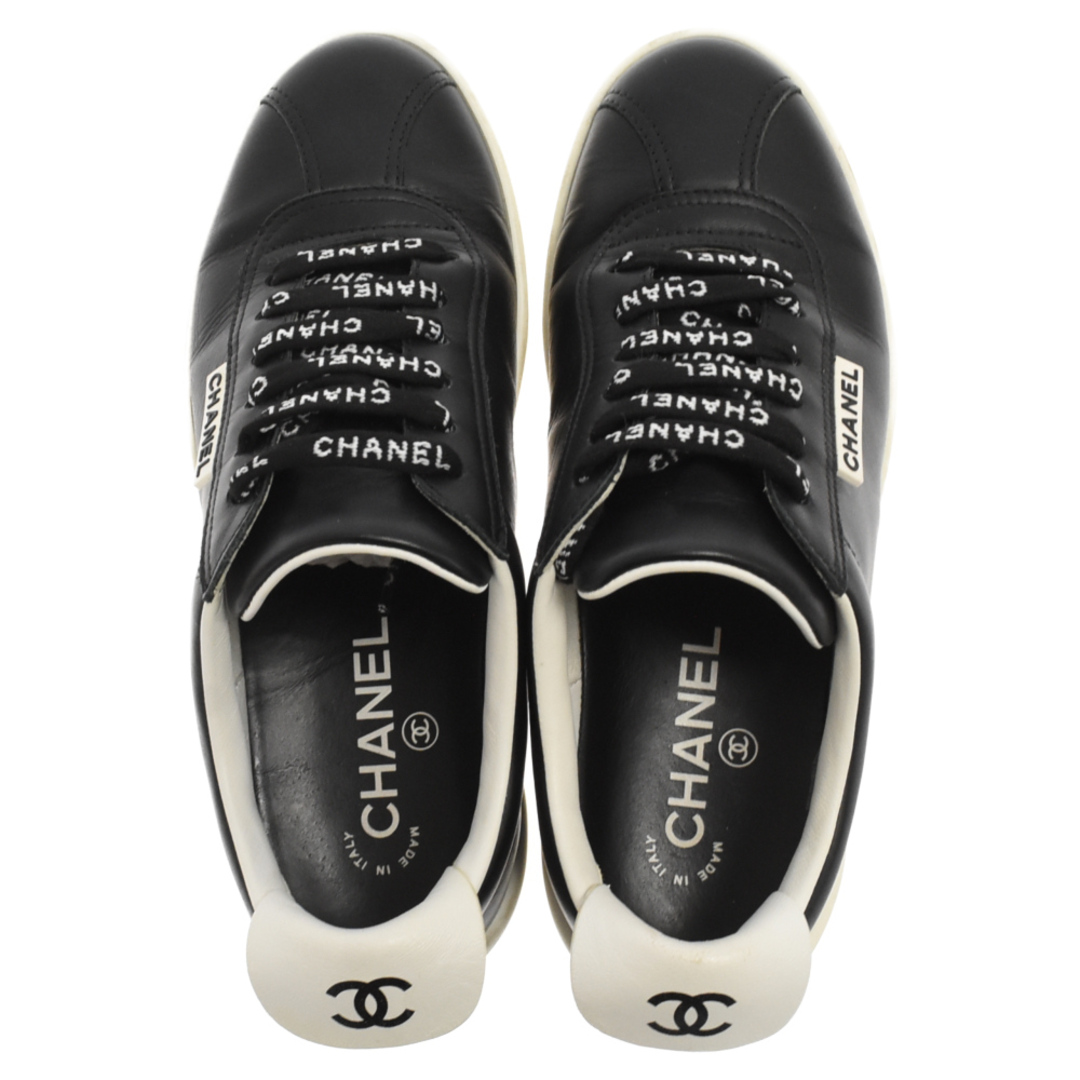 CHANEL - CHANEL シャネル ココマークロゴレザーレースアップ