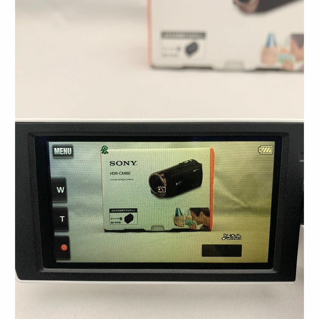 SONY - SONY CX480 ホワイト Wi-Fi搭載 光学30倍ズーム 32GBメモリの