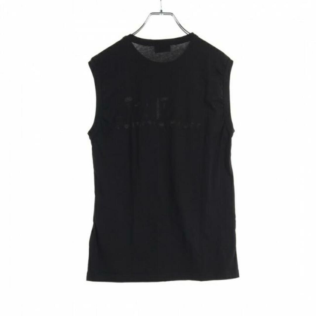 DIESEL(ディーゼル)の Tシャツ ノースリーブ ロゴプリント コットン ブラック マルチカラー ダメージ加工 メンズのトップス(Tシャツ/カットソー(半袖/袖なし))の商品写真