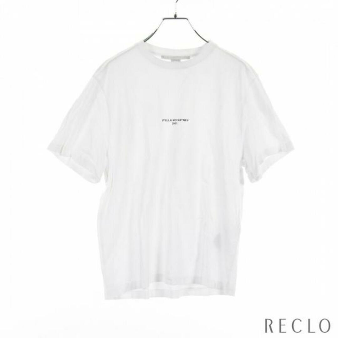 Tシャツ クルーネック 半袖 ロゴプリント コットン ホワイト