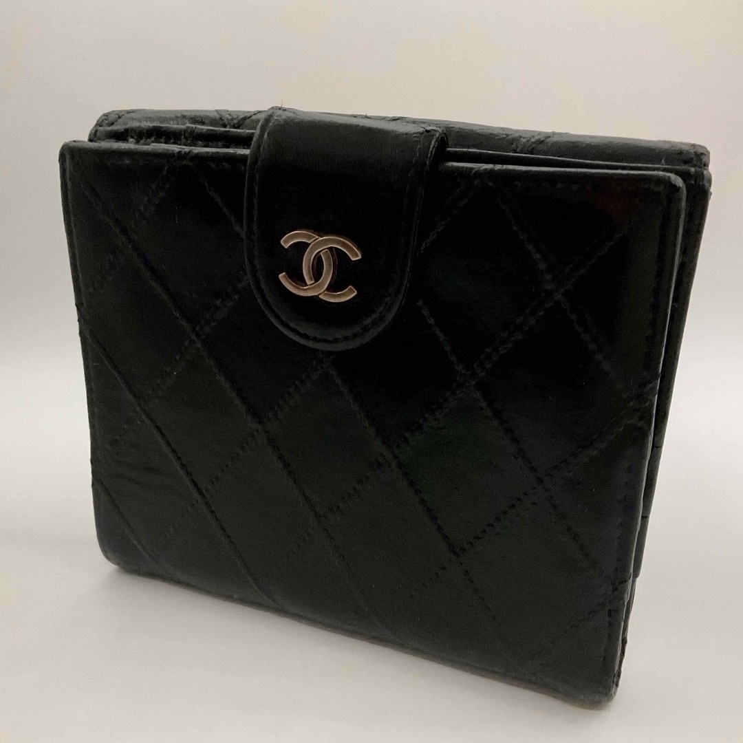 CHANEL(シャネル)のりかさま専用　Gカードあり✨シャネル　ビコローレ　Wホック　折り財布　ブラック レディースのファッション小物(財布)の商品写真