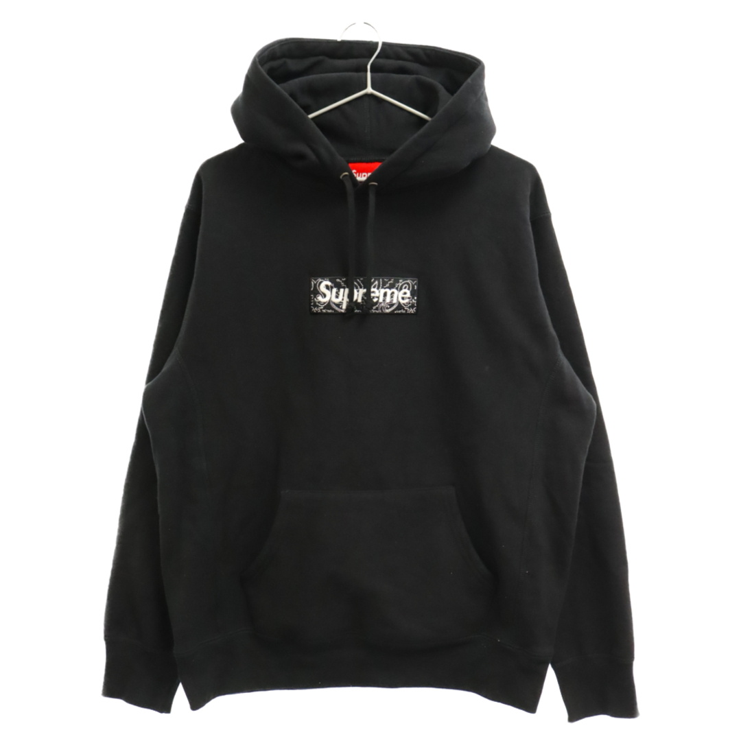 SUPREME シュプリーム 19AW Bandana Box Logo Hooded Sweatshirt バンダナ ボックスロゴ スウェット プルオーバーパーカー ブラック