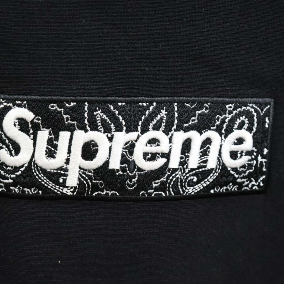 SUPREME シュプリーム 19AW Bandana Box Logo Hooded Sweatshirt バンダナ ボックスロゴ スウェット プルオーバーパーカー ブラック